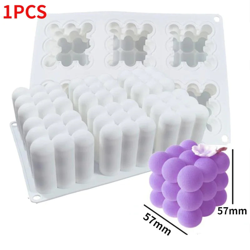 Cube Silicone Mold for Cake and Aromatherapy Candles - KENDRI SHOP