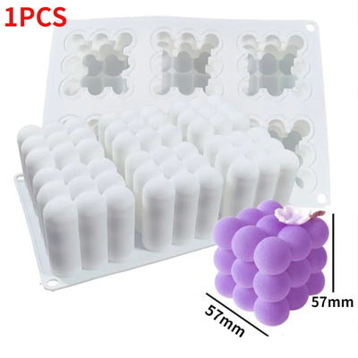 Cube Silicone Mold for Cake and Aromatherapy Candles - KENDRI SHOP