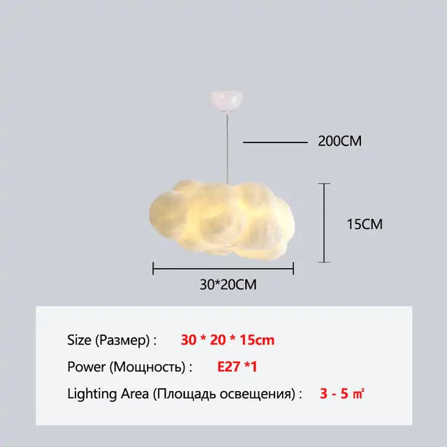 Floating Cloud Chandelier Lamp - KENDRI SHOP