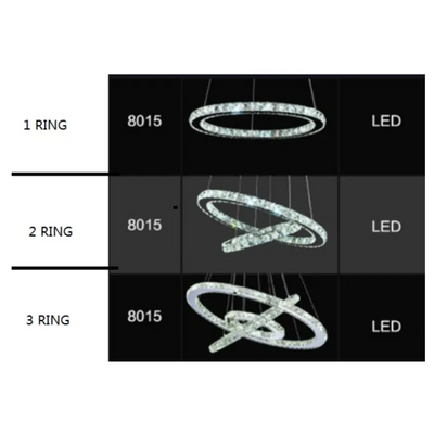 Stainless Steel Ring Crystal Chandelier - KENDRI SHOP