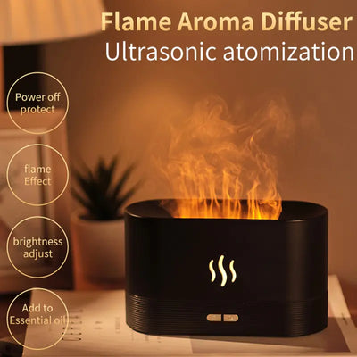 Aroma Diffuser LED Ultrasonic Flame Humidifier - KENDRI SHOP