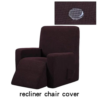 Waterproof Checkered Elastic Sofa Cover for Recliners - KENDRI SHOP