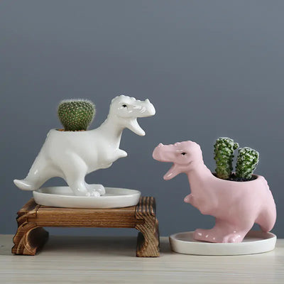 Ceramic Dinosaur Succulent Planter - KENDRI SHOP