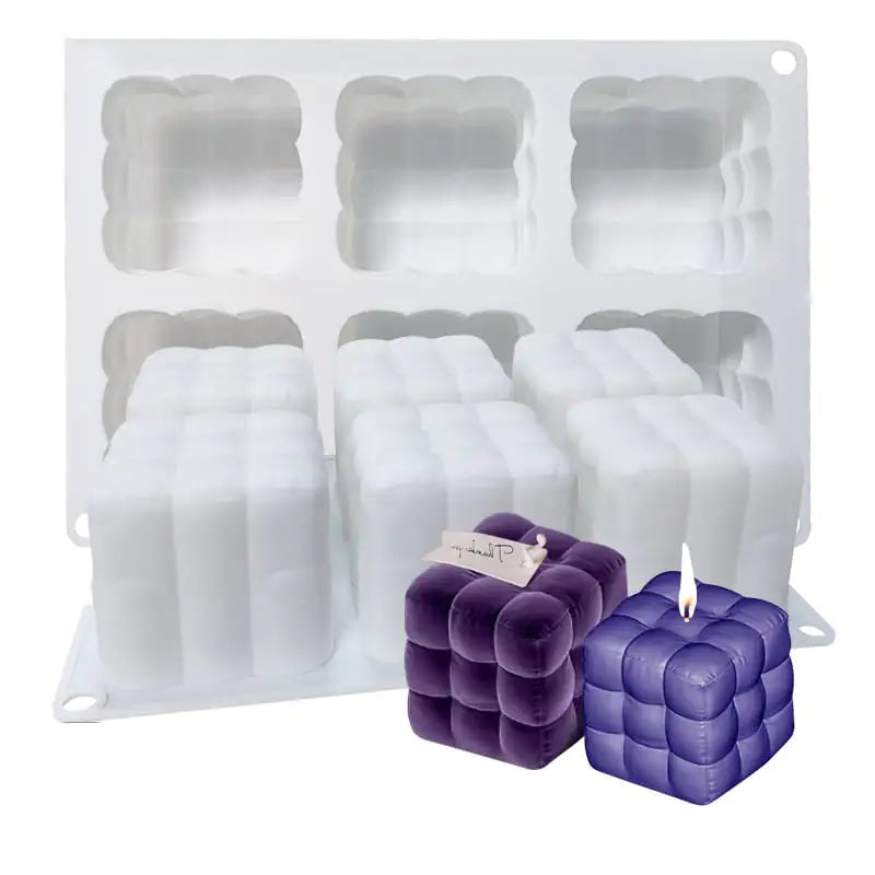 Cube Silicone Mold for Cake and Aromatherapy Candles - KENDRI SHOP