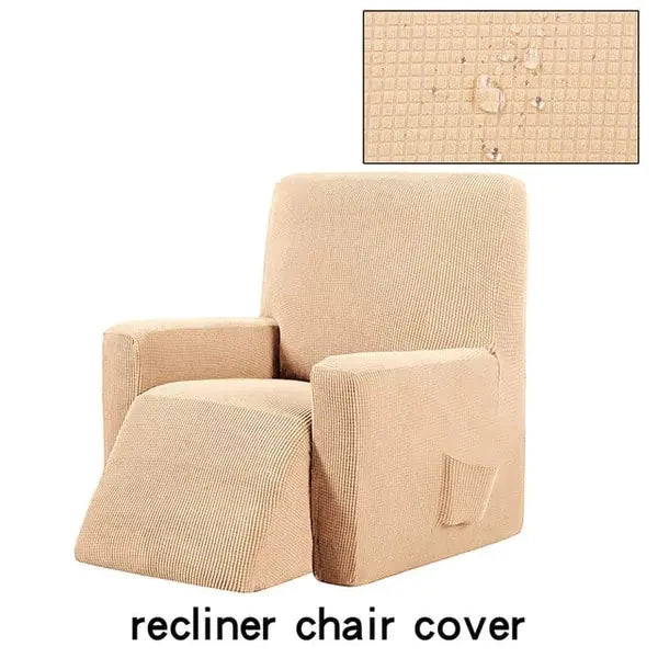 Waterproof Checkered Elastic Sofa Cover for Recliners - KENDRI SHOP