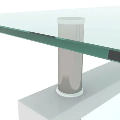 White Coffee Table, Clear Coffee Table, Modern Side Center Tables For Living Room, Living Room Furniture - KENDRI SHOP