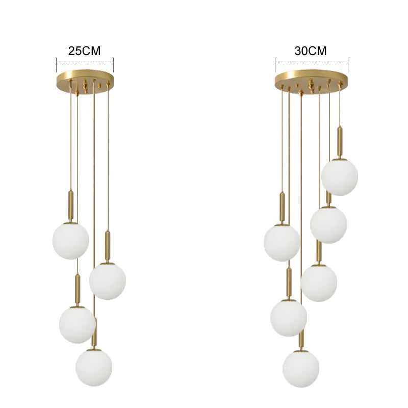 Modern Led Glass Ball Chandelier Lights - KENDRI SHOP
