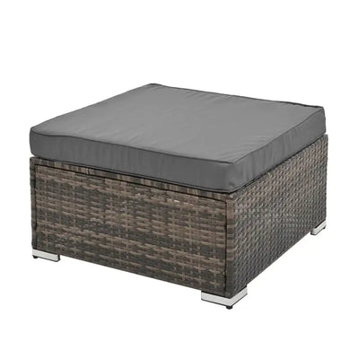 Patio Furniture, Outdoor Furniture, Seasonal PE Wicker Furniture, 4 Set Wicker Furniture With Tempered Glass Coffee Table - KENDRI SHOP