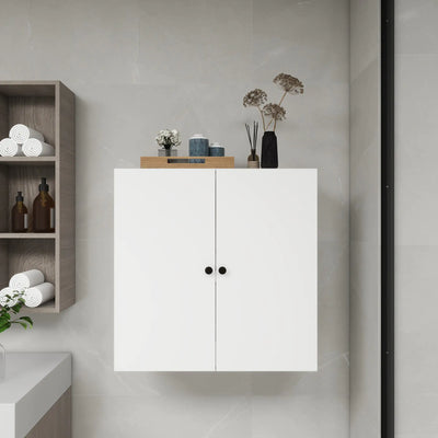 C2 Closet Shelves for bathroom,Wooden Closet System Modular With 2 Doors Shelves Wall Mount Organizer Modern Shelving for Walk in Closet Organization Bedroom Built in Clothes Storage 31.49''W x 16.04''D x 31.49''H - KENDRI SHOP