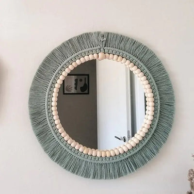 Nordic Hand-Woven Decorative Hanging Mirror - KENDRI SHOP