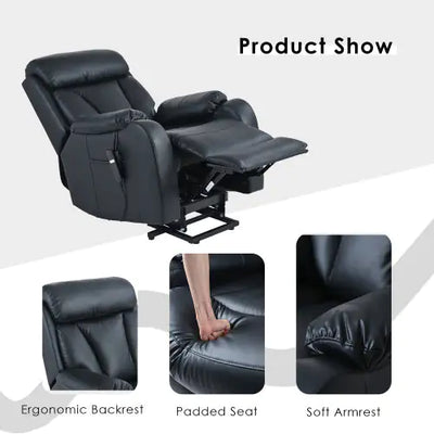 Electric Lift Recliners, PU Recliners For The Elderly, Home Theater Seats, Living Room Chairs, Side Bags, Remote Controls - KENDRI SHOP