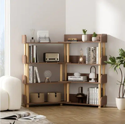 4 Tiers Of Retractable And Rotatable Bookshelves - KENDRI SHOP