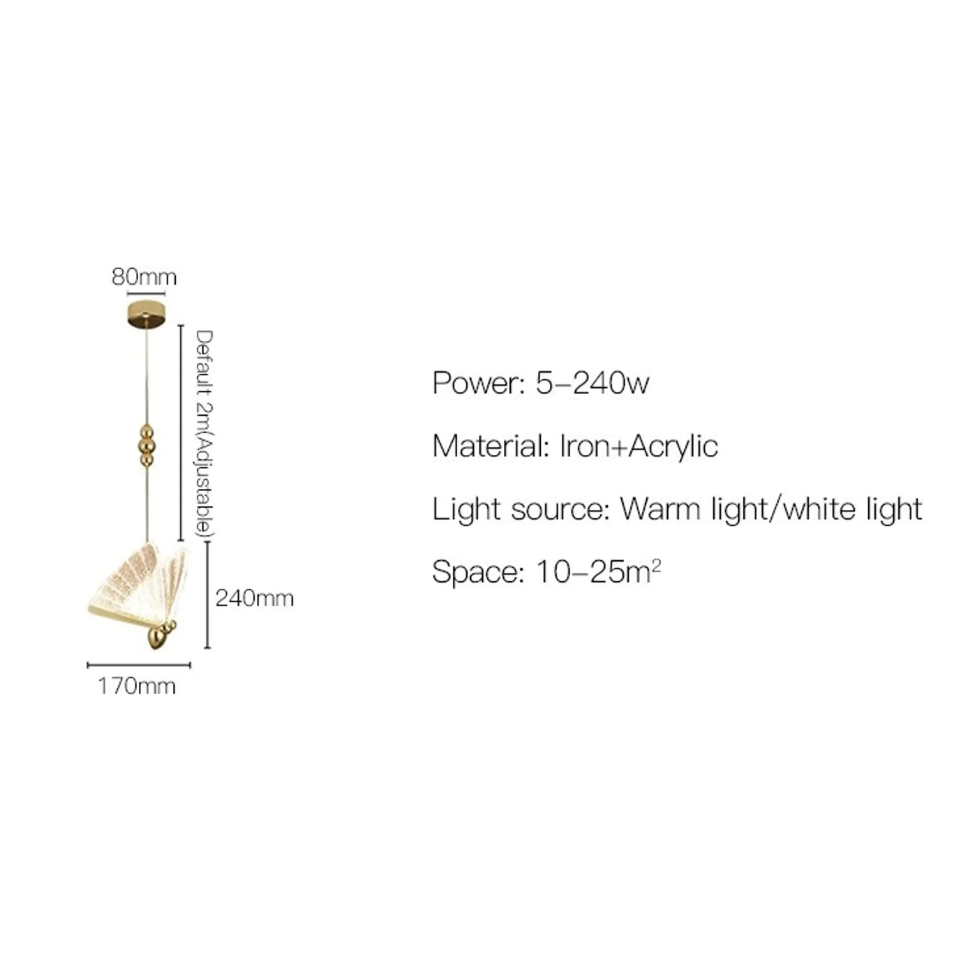 Modern Style Butterfly Pendant Light - KENDRI SHOP