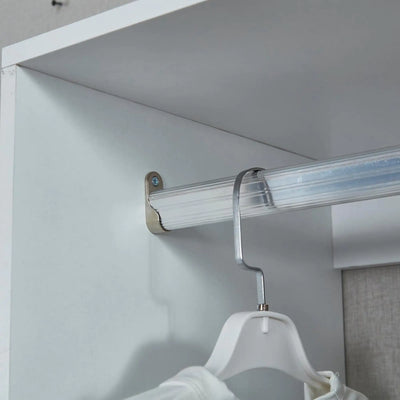 305 GreyCloset System: Walk-in Closet Organizer System with 4 Drawers Closet Kit with Shelves Hanging Rod Metal Handles Built-in Storage Organization 31.5"W x 15.7"D x 70.8"H - KENDRI SHOP