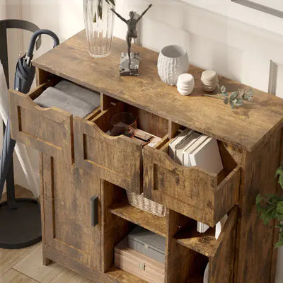 Storage Cabinets,Wooden Floor Cabinet,with Drawers And Shelves Storage Cabinets,Accent Cabinet For Living Room,Bedroom,Bathroom Furniture Home Decor - KENDRI SHOP