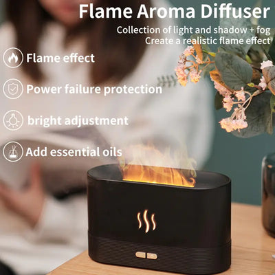 Aroma Diffuser LED Ultrasonic Flame Humidifier - KENDRI SHOP