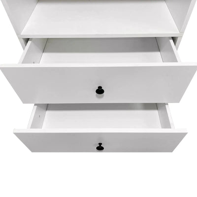 C2 Closet Shelves for bathroom,Wooden Closet System Modular With 2 Doors Shelves Wall Mount Organizer Modern Shelving for Walk in Closet Organization Bedroom Built in Clothes Storage 31.49''W x 16.04''D x 31.49''H - KENDRI SHOP
