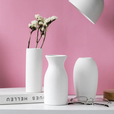 Mediterranean Frosted Ceramic Vase - KENDRI SHOP
