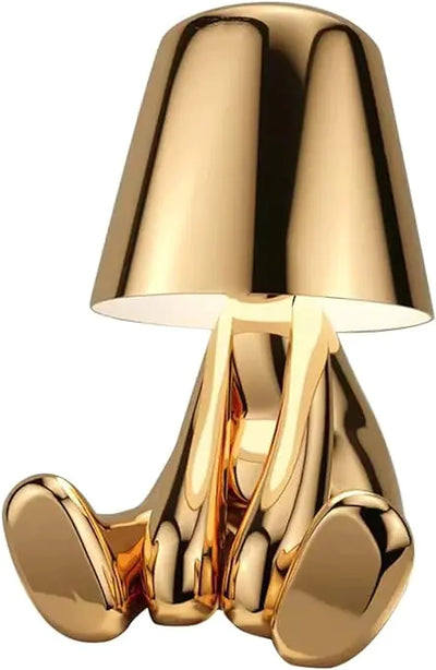 Modern Bedside Light Cute Golden Man Cordless Night Light - KENDRI SHOP